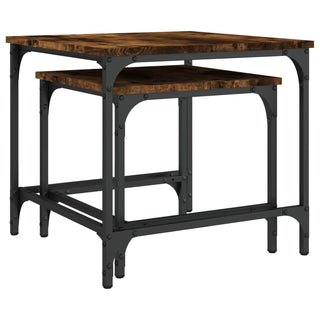 vidaXL Nesting Coffee Tables 2 pcs Smoked Oak Engineered Wood - 838920 - Sofa In Store