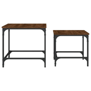 vidaXL Nesting Coffee Tables 2 pcs Brown Oak Engineered Wood - 838922 - Sofa In Store