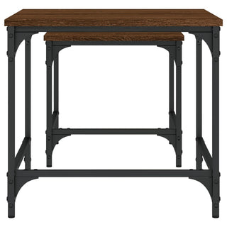vidaXL Nesting Coffee Tables 2 pcs Brown Oak Engineered Wood - 838922 - Sofa In Store