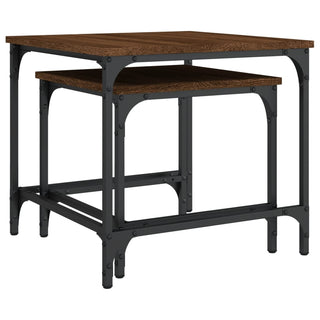 vidaXL Nesting Coffee Tables 2 pcs Brown Oak Engineered Wood - 838922 - Sofa In Store