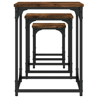 vidaXL Nesting Coffee Tables 3 pcs Smoked Oak Engineered Wood - 838925 - Sofa In Store