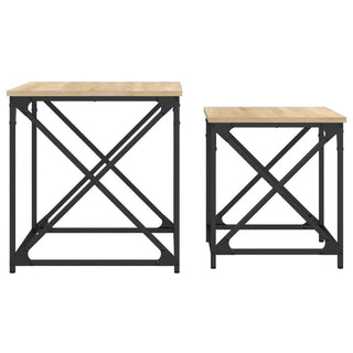 vidaXL Nesting Coffee Tables 2 pcs Sonoma Oak Engineered Wood - 838944 - Sofa In Store