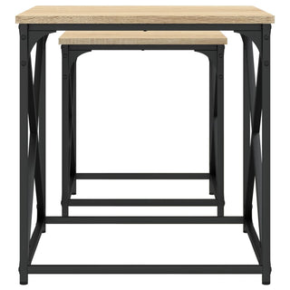 vidaXL Nesting Coffee Tables 2 pcs Sonoma Oak Engineered Wood - 838944 - Sofa In Store