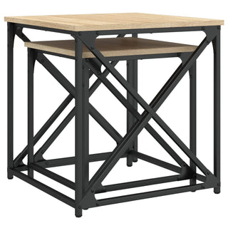 vidaXL Nesting Coffee Tables 2 pcs Sonoma Oak Engineered Wood - 838944 - Sofa In Store