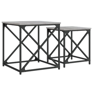 vidaXL Nesting Coffee Tables 2 pcs Grey Sonoma Engineered Wood - 838946 - Sofa In Store