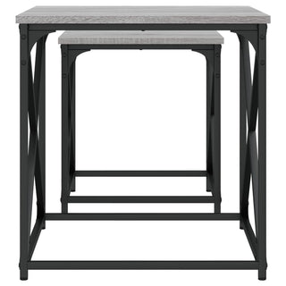 vidaXL Nesting Coffee Tables 2 pcs Grey Sonoma Engineered Wood - 838946 - Sofa In Store