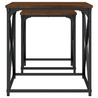vidaXL Nesting Coffee Tables 2 pcs Brown Oak Engineered Wood - 838947 - Sofa In Store