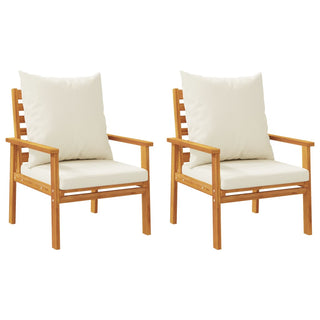 vidaXL Garden Sofa Chair 2pcs with Cushion Solid Wood Acacia - 366375 - Sofa In Store
