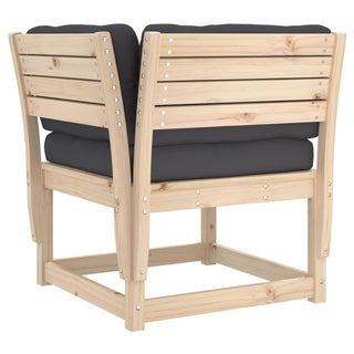 vidaXL Garden Sofa Corner with Cushions 73x73x78 cm Solid Wood Pine - Sofa In Store