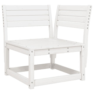 vidaXL Garden Sofa Corner with Cushions White 73x73x78 cm Solid Wood Pine - Sofa In Store