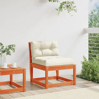vidaXL Garden Sofa with Cushions Wax Brown Solid Wood Pine - Sofa In Store