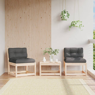 vidaXL Garden Sofas with Cushions 2pcs Solid Wood Pine - Sofa In Store