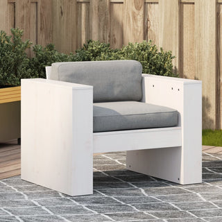 vidaXL Garden Sofa White 79x60x62 cm Solid Wood Pine - Sofa In Store