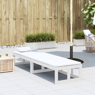 vidaXL Garden Sofa Bench Extendable White Solid Wood Pine - Sofa In Store