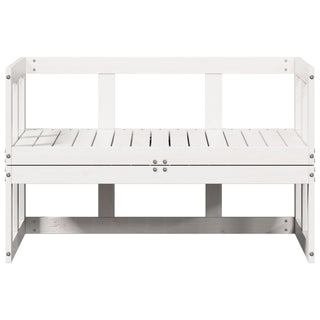 vidaXL Garden Sofa Bench Extendable White Solid Wood Pine - Sofa In Store