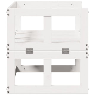 vidaXL Garden Sofa Bench Extendable White Solid Wood Pine - Sofa In Store