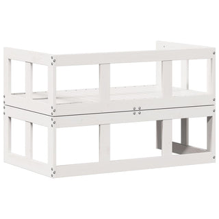vidaXL Garden Sofa Bench Extendable White Solid Wood Pine - Sofa In Store