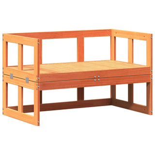 vidaXL Garden Sofa Bench Extendable Wax Brown Solid Wood Pine - Sofa In Store