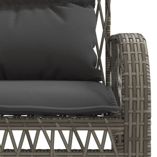 vidaXL 4 Piece Garden Sofa Set with Cushions Grey Poly Rattan - Sofa In Store