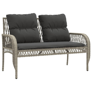 vidaXL 4 Piece Garden Sofa Set with Cushions Light Grey Poly Rattan - Sofa In Store