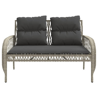 vidaXL 4 Piece Garden Sofa Set with Cushions Light Grey Poly Rattan - Sofa In Store