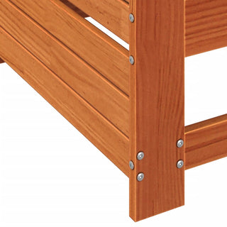 vidaXL Garden Armrest Sofa with Side Table Wax Brown Solid Wood Pine - Sofa In Store