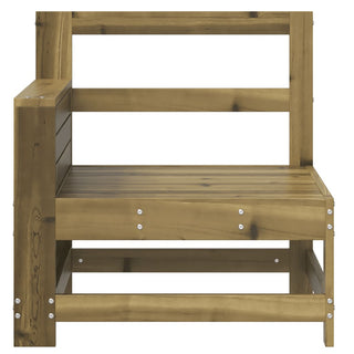 vidaXL Garden Armrest Sofa with Side Table Impregnated Wood Pine - Sofa In Store