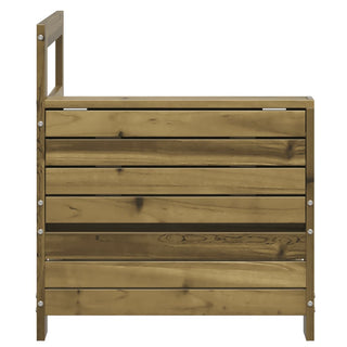 vidaXL Garden Armrest Sofa with Side Table Impregnated Wood Pine - Sofa In Store