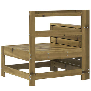 vidaXL Garden Armrest Sofa with Side Table Impregnated Wood Pine - Sofa In Store