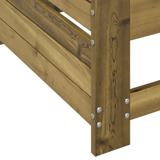 vidaXL Garden Armrest Sofa with Side Table Impregnated Wood Pine - Sofa In Store