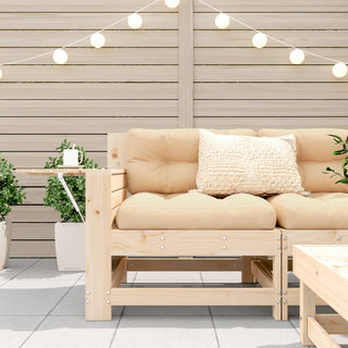 vidaXL Garden Armrest Sofa with Cushion Solid Wood Pine - 844913 - Sofa In Store