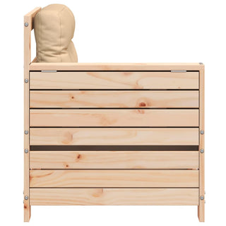 vidaXL Garden Armrest Sofa with Cushion Solid Wood Pine - 844913 - Sofa In Store
