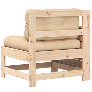 vidaXL Garden Armrest Sofa with Cushion Solid Wood Pine - 844913 - Sofa In Store