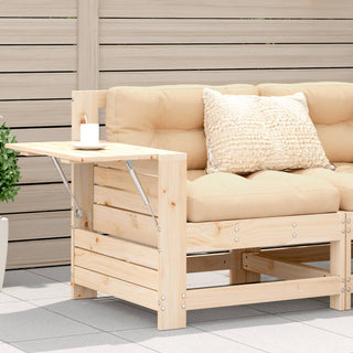 vidaXL Garden Armrest Sofa with Cushion Solid Wood Pine - 844913 - Sofa In Store