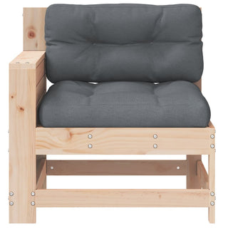 vidaXL Garden Armrest Sofa with Cushion Solid Wood Pine - 844914 - Sofa In Store