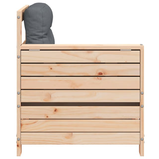 vidaXL Garden Armrest Sofa with Cushion Solid Wood Pine - 844914 - Sofa In Store