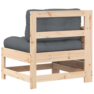 vidaXL Garden Armrest Sofa with Cushion Solid Wood Pine - 844914 - Sofa In Store