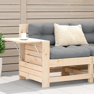 vidaXL Garden Armrest Sofa with Cushion Solid Wood Pine - 844914 - Sofa In Store