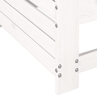 vidaXL Garden Armrest Sofa with Cushion White Solid Wood Pine - 844915 - Sofa In Store