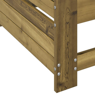 vidaXL Garden Armrest Sofa with Cushion Impregnated Wood Pine - 844918 - Sofa In Store