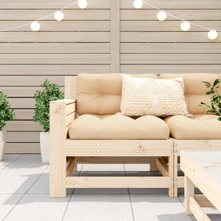 vidaXL Garden Armrest Sofa with Cushion Solid Wood Pine - 844919 - Sofa In Store