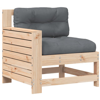 vidaXL Garden Armrest Sofa with Cushion Solid Wood Pine - 844920 - Sofa In Store