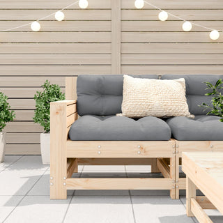 vidaXL Garden Armrest Sofa with Cushion Solid Wood Pine - 844920 - Sofa In Store