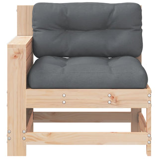 vidaXL Garden Armrest Sofa with Cushion Solid Wood Pine - 844920 - Sofa In Store
