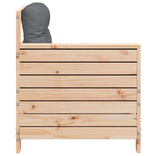 vidaXL Garden Armrest Sofa with Cushion Solid Wood Pine - 844920 - Sofa In Store