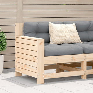 vidaXL Garden Armrest Sofa with Cushion Solid Wood Pine - 844920 - Sofa In Store