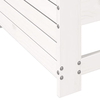 vidaXL Garden Armrest Sofa with Cushion White Solid Wood Pine - 844921 - Sofa In Store