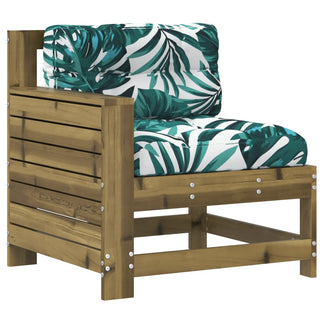 vidaXL Garden Armrest Sofa with Cushion Impregnated Wood Pine - 844924 - Sofa In Store