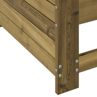 vidaXL Garden Armrest Sofa with Cushion Impregnated Wood Pine - 844924 - Sofa In Store