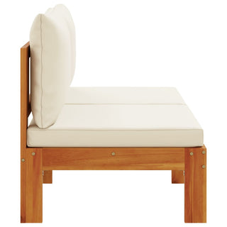 vidaXL Garden Sofa Armless with Cushions 2-Seater Solid Wood Acacia - 367625 - Sofa In Store